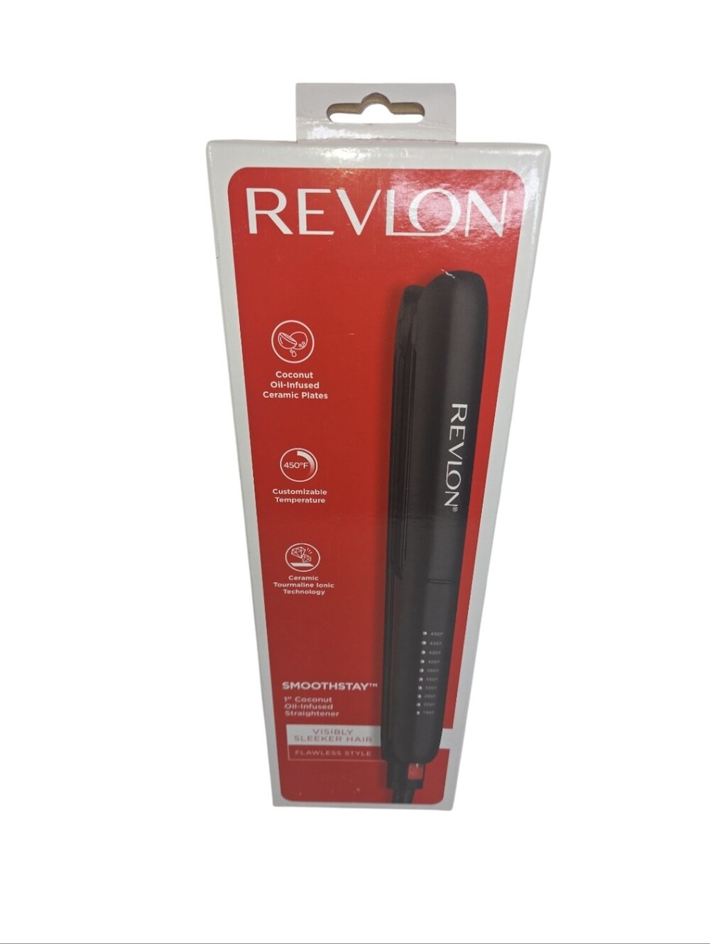 Revlon Smoothstay 1" Coconut Infused Hair Straightener NIB